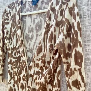 Animal print cardigan, Ann Taylor cardigan